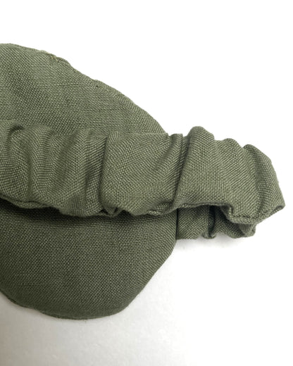 Schlafmaske aus Bio-Leinen, Olivgrün