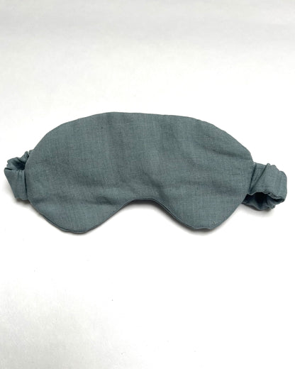 Schlafmaske aus Bio-Leinen, Seeblau