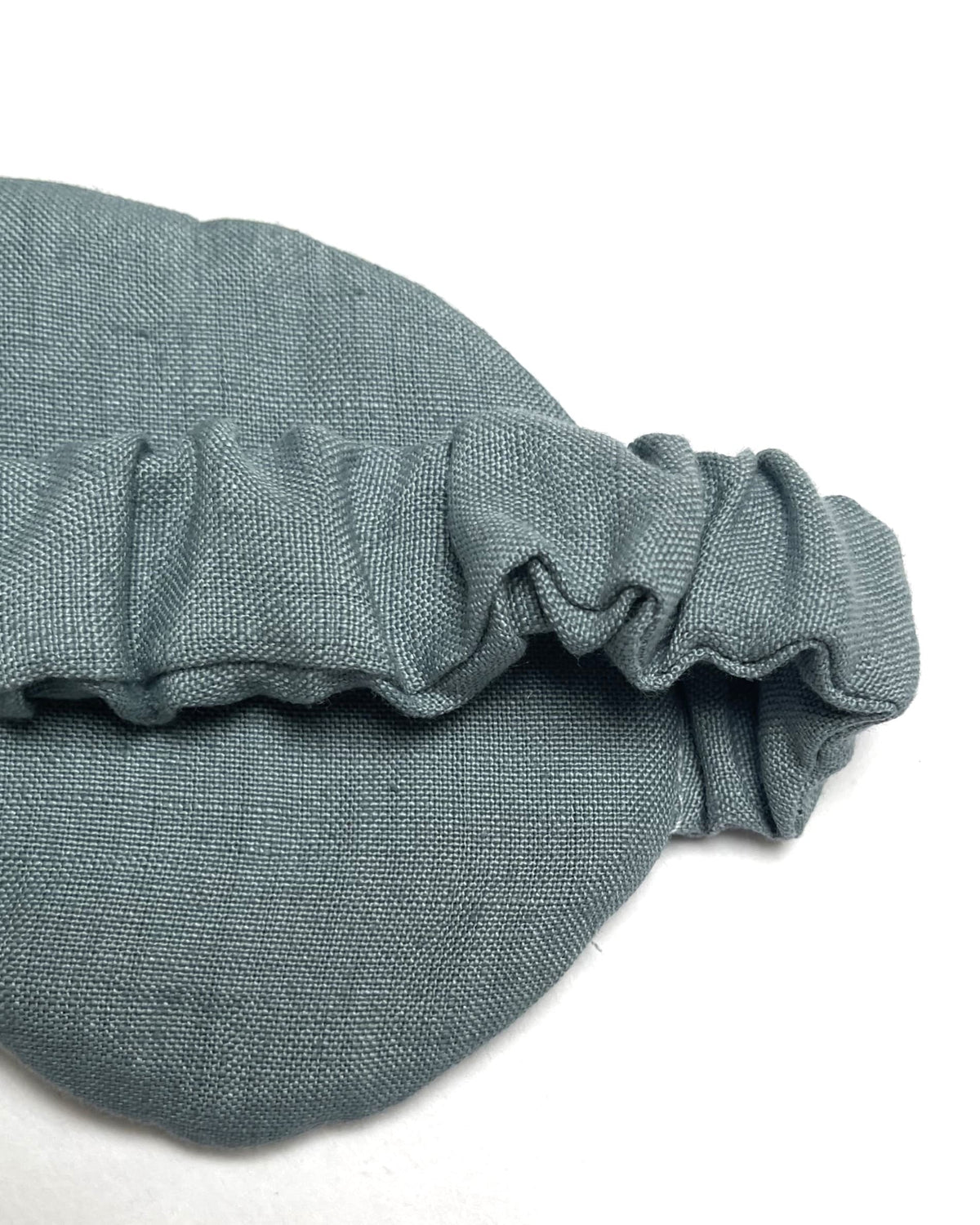 Schlafmaske aus Bio-Leinen, Seeblau