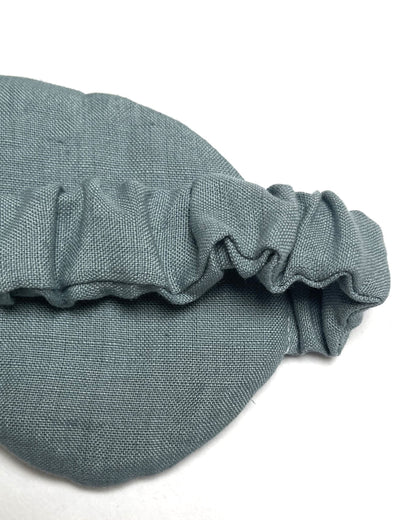 Schlafmaske aus Bio-Leinen, Seeblau